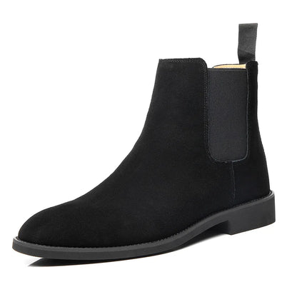 Seth | Herren Retro Chelsea Boots mit Elastikeinsatz | Mittelhoher Knöchel-Design Stiefel für stilvolle Outfits