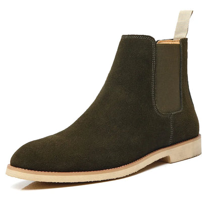 Seth | Herren Retro Chelsea Boots mit Elastikeinsatz | Mittelhoher Knöchel-Design Stiefel für stilvolle Outfits