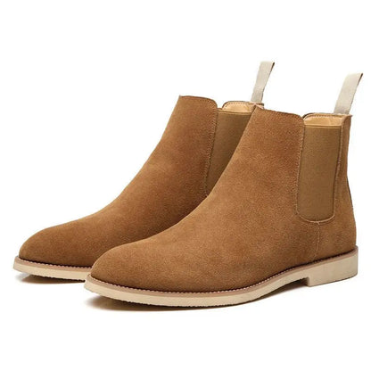 Seth | Herren Retro Chelsea Boots mit Elastikeinsatz | Mittelhoher Knöchel-Design Stiefel für stilvolle Outfits