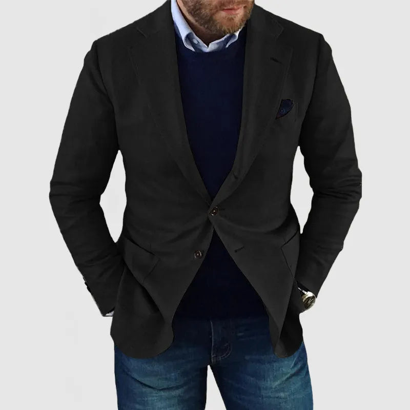 Rhys | Herren Blazer Slim Fit mit Zwei-Knopf-Design | Elegantes Sakko für Freizeit & Business
