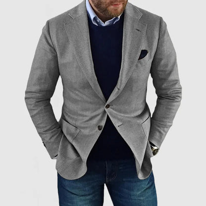 Rhys | Herren Blazer Slim Fit mit Zwei-Knopf-Design | Elegantes Sakko für Freizeit & Business