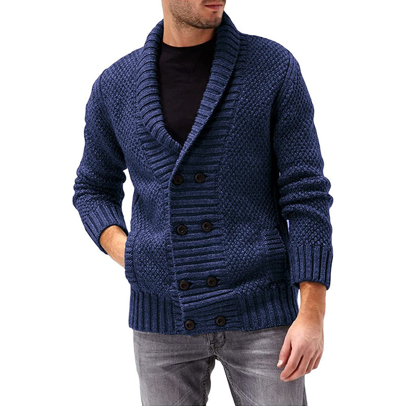Double Button Cardigan Herren | Strickjacke mit strukturiertem Design und doppelter Knopfleiste