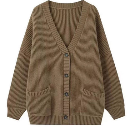 Damen Strickmantel | Offene Taschen & Grobe Maschenstruktur