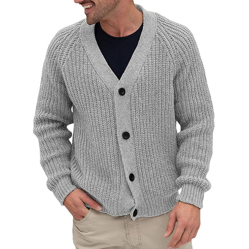 Coarse Knit Cardigan Herren | Strickjacke mit grober Maschenstruktur und eleganten Knöpfen