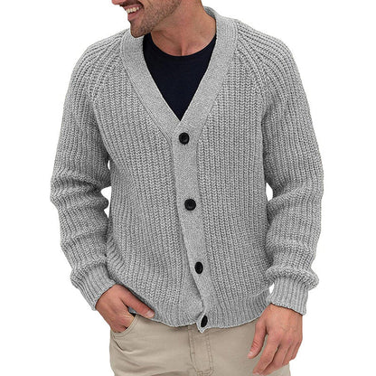 Coarse Knit Cardigan Herren | Strickjacke mit grober Maschenstruktur und eleganten Knöpfen