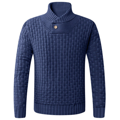 Herren Strickpullover mit Schalkragen & Knopfdetails | Modern & Elegant