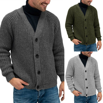 Coarse Knit Cardigan Herren | Strickjacke mit grober Maschenstruktur und eleganten Knöpfen