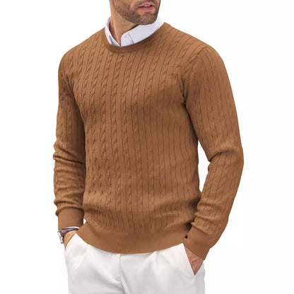 Men’s Cable Knit Pullover | Strukturiertes Zopfmuster & Slim Fit