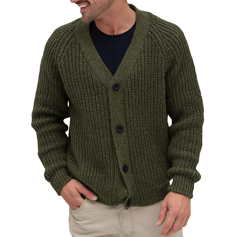 Coarse Knit Cardigan Herren | Strickjacke mit grober Maschenstruktur und eleganten Knöpfen