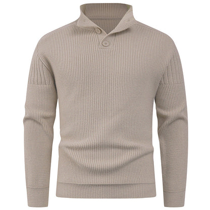 Herren Strickpullover mit Hochkragen & Knopfdetails | Modern & Stilvoll