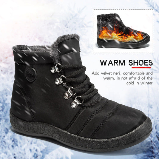 Harina | Damen warme, wasserdichte Winterstiefel mit Fell und rutschfester Sohle