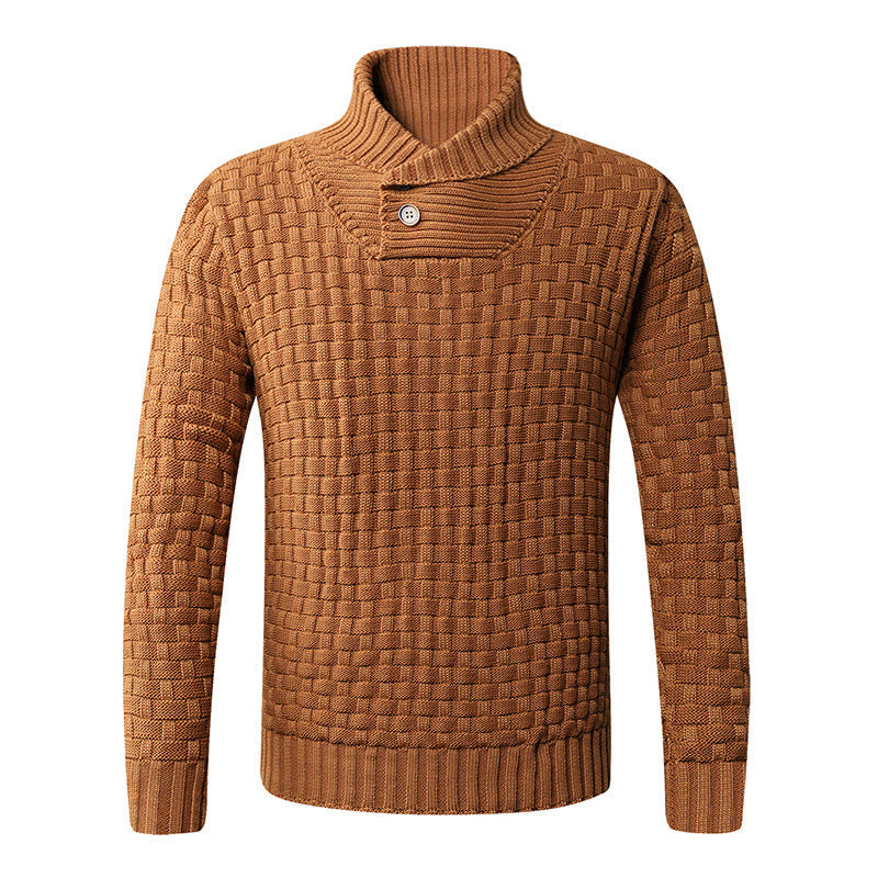 Herren Strickpullover mit Schalkragen & Knopfdetails | Modern & Elegant