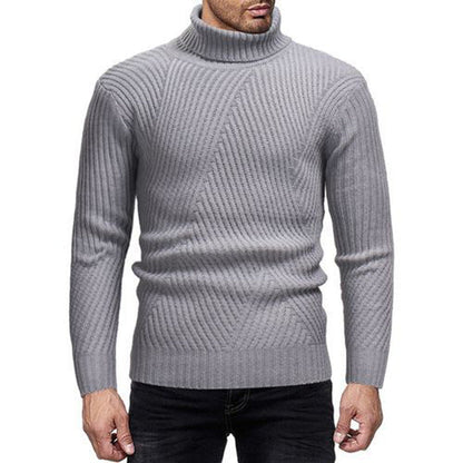 Structured Knit Sweater Herren | Moderner Strickpullover mit Rollkragen