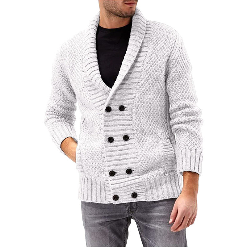 Double Button Cardigan Herren | Strickjacke mit strukturiertem Design und doppelter Knopfleiste