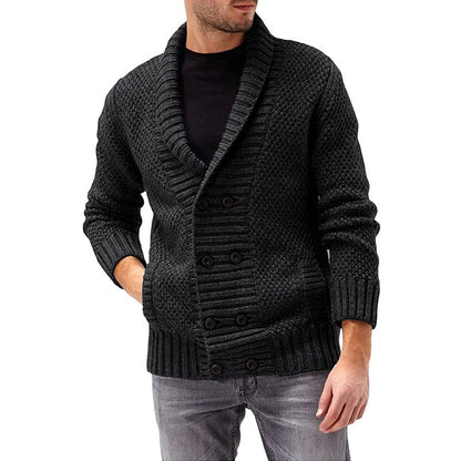 Double Button Cardigan Herren | Strickjacke mit strukturiertem Design und doppelter Knopfleiste