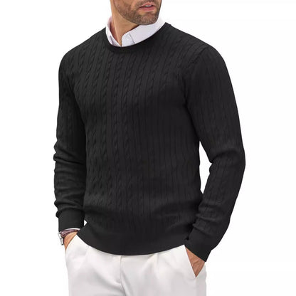 Men’s Cable Knit Pullover | Strukturiertes Zopfmuster & Slim Fit