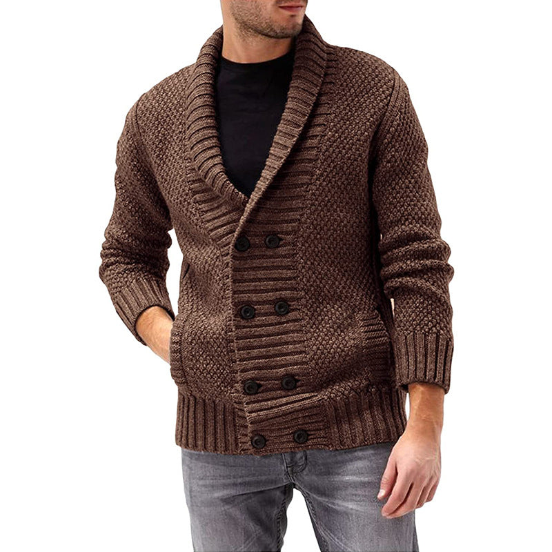 Double Button Cardigan Herren | Strickjacke mit strukturiertem Design und doppelter Knopfleiste