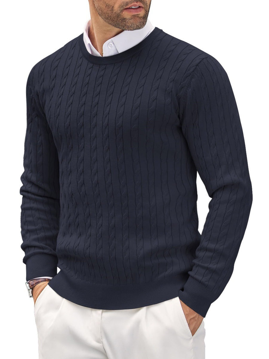 Men’s Cable Knit Pullover | Strukturiertes Zopfmuster & Slim Fit