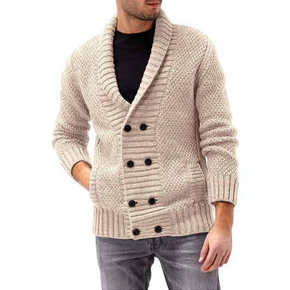 Double Button Cardigan Herren | Strickjacke mit strukturiertem Design und doppelter Knopfleiste