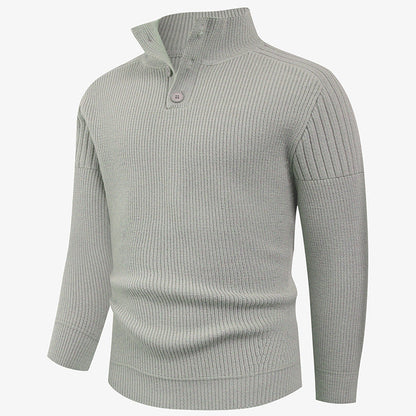 Herren Strickpullover mit Hochkragen & Knopfdetails | Modern & Stilvoll