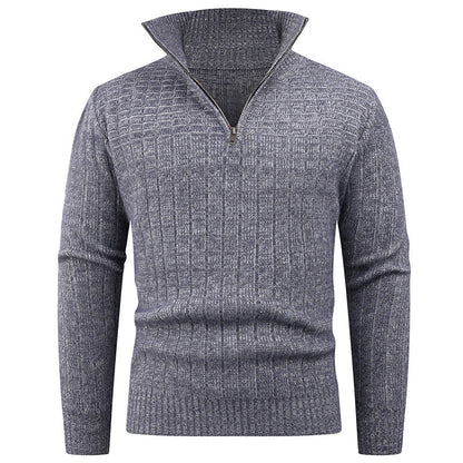 Herren Strickpullover mit Reißverschluss & Rippstruktur | Modern & Vielseitig
