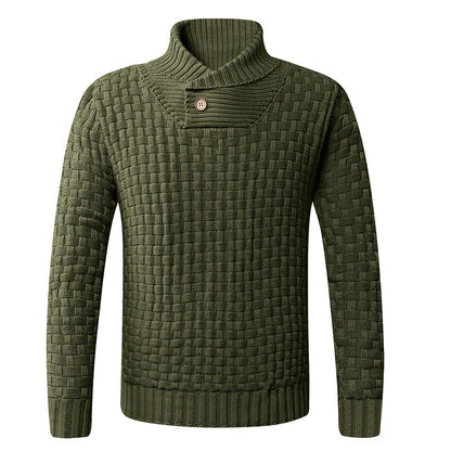 Herren Strickpullover mit Schalkragen & Knopfdetails | Modern & Elegant