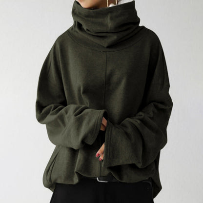 Oversize Damen Sweatshirt | Hoher Kragen & maximaler Komfort für kalte Tage