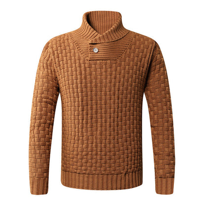 Herren Strickpullover mit Schalkragen & Knopfdetails | Modern & Elegant