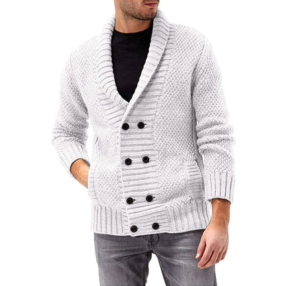 Double Button Cardigan Herren | Strickjacke mit strukturiertem Design und doppelter Knopfleiste