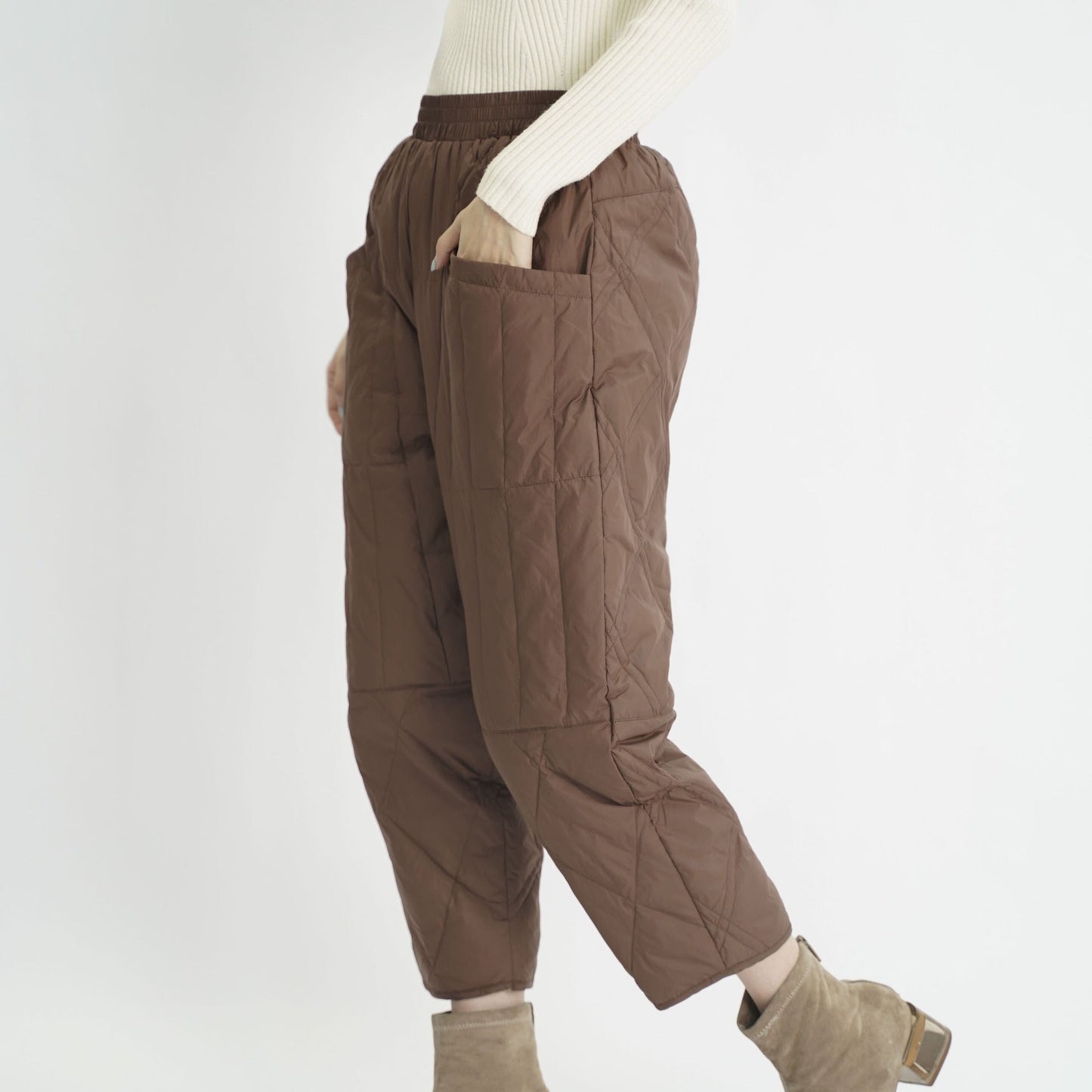 Lined Leisure Pants Damen | Gefütterte Freizeithose mit Elastikbund & Taschen