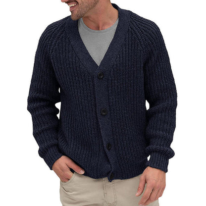 Coarse Knit Cardigan Herren | Strickjacke mit grober Maschenstruktur und eleganten Knöpfen