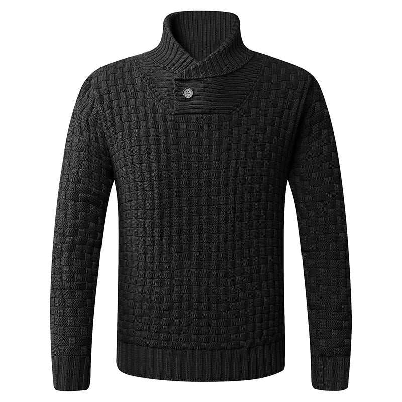 Herren Strickpullover mit Schalkragen & Knopfdetails | Modern & Elegant