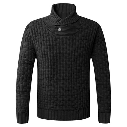 Herren Strickpullover mit Schalkragen & Knopfdetails | Modern & Elegant