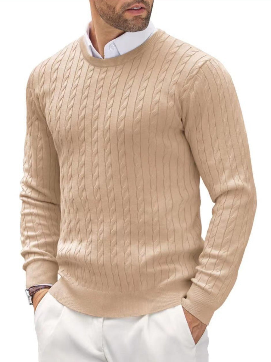 Men’s Cable Knit Pullover | Strukturiertes Zopfmuster & Slim Fit
