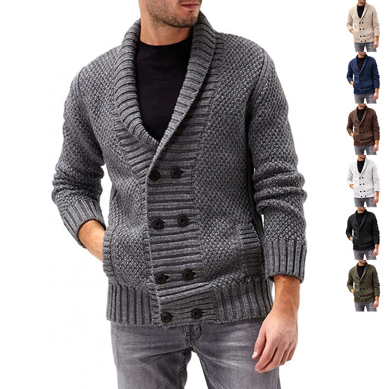 Double Button Cardigan Herren | Strickjacke mit strukturiertem Design und doppelter Knopfleiste