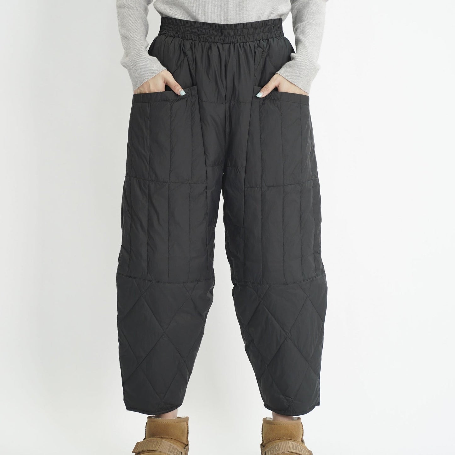 Lined Leisure Pants Damen | Gefütterte Freizeithose mit Elastikbund & Taschen