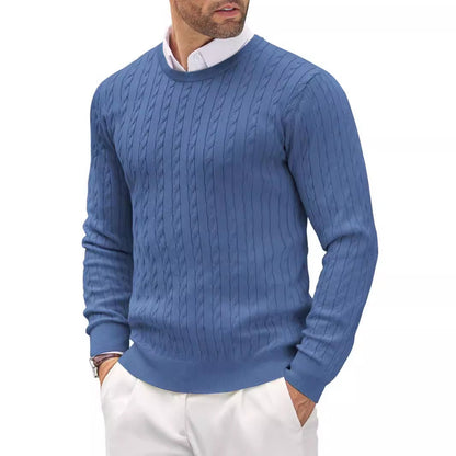Men’s Cable Knit Pullover | Strukturiertes Zopfmuster & Slim Fit