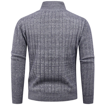 Herren Strickpullover mit Reißverschluss & Rippstruktur | Modern & Vielseitig