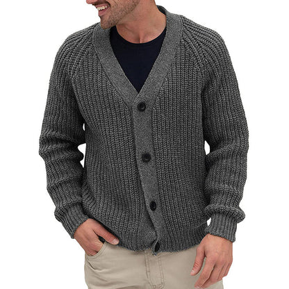 Coarse Knit Cardigan Herren | Strickjacke mit grober Maschenstruktur und eleganten Knöpfen