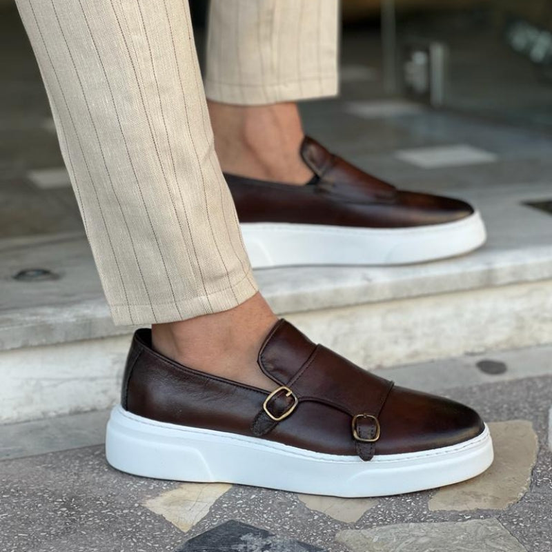 Ansgar | Herren-Loafer mit Doppel-Schnalle & robuster Sohle – Stil trifft Komfort