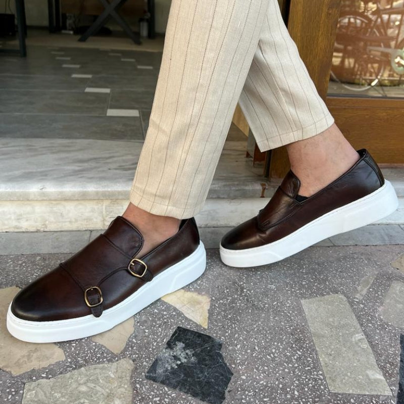 Ansgar | Herren-Loafer mit Doppel-Schnalle & robuster Sohle – Stil trifft Komfort