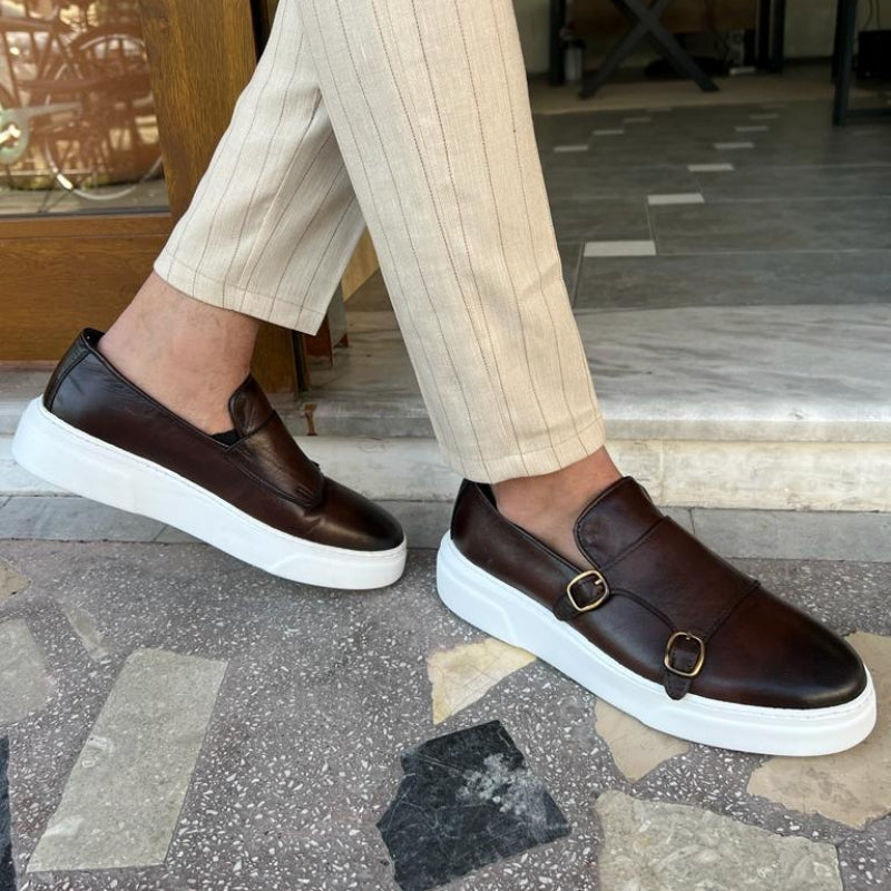 Ansgar | Herren-Loafer mit Doppel-Schnalle & robuster Sohle – Stil trifft Komfort