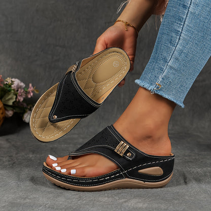 Floriane | Damen Hochwertige Plattform Slip-On Sandalen – Bequeme Sommerschuhe für den Alltag
