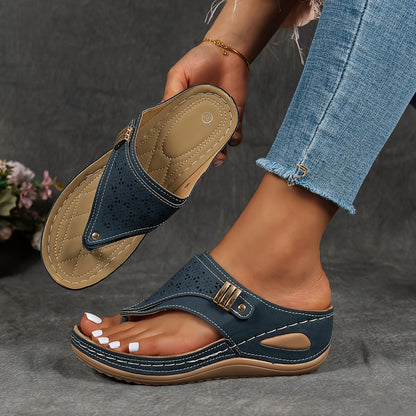 Floriane | Damen Hochwertige Plattform Slip-On Sandalen – Bequeme Sommerschuhe für den Alltag