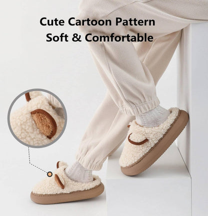 Gisberta | Damen Kuschelige Hausschuhe mit Plüsch-Futter und rutschfester Sohle