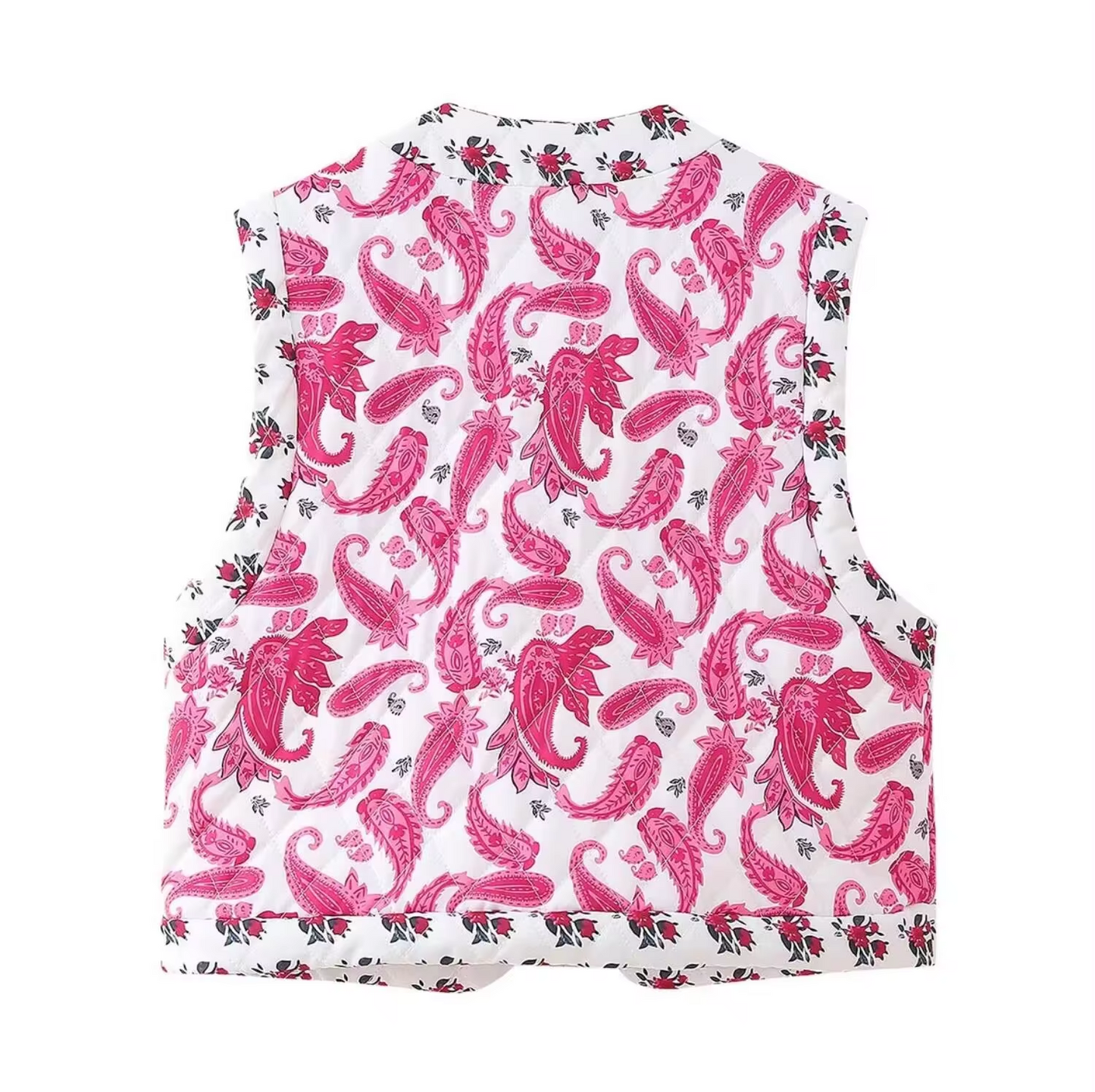 Giselde | Paisley Print Steppweste