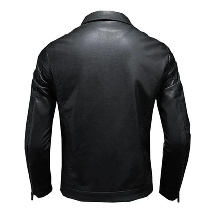 Keith – Herren Lederjacke in Schwarz mit Reverskragen & Reißverschluss, Klassischer Stil mit Modernen Details