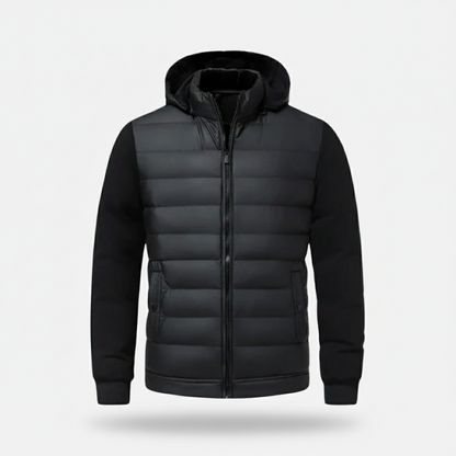 Quilted Hooded Jacket | Herren Steppjacke mit Kapuze, warm & leicht