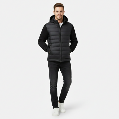 Quilted Hooded Jacket | Herren Steppjacke mit Kapuze, warm & leicht