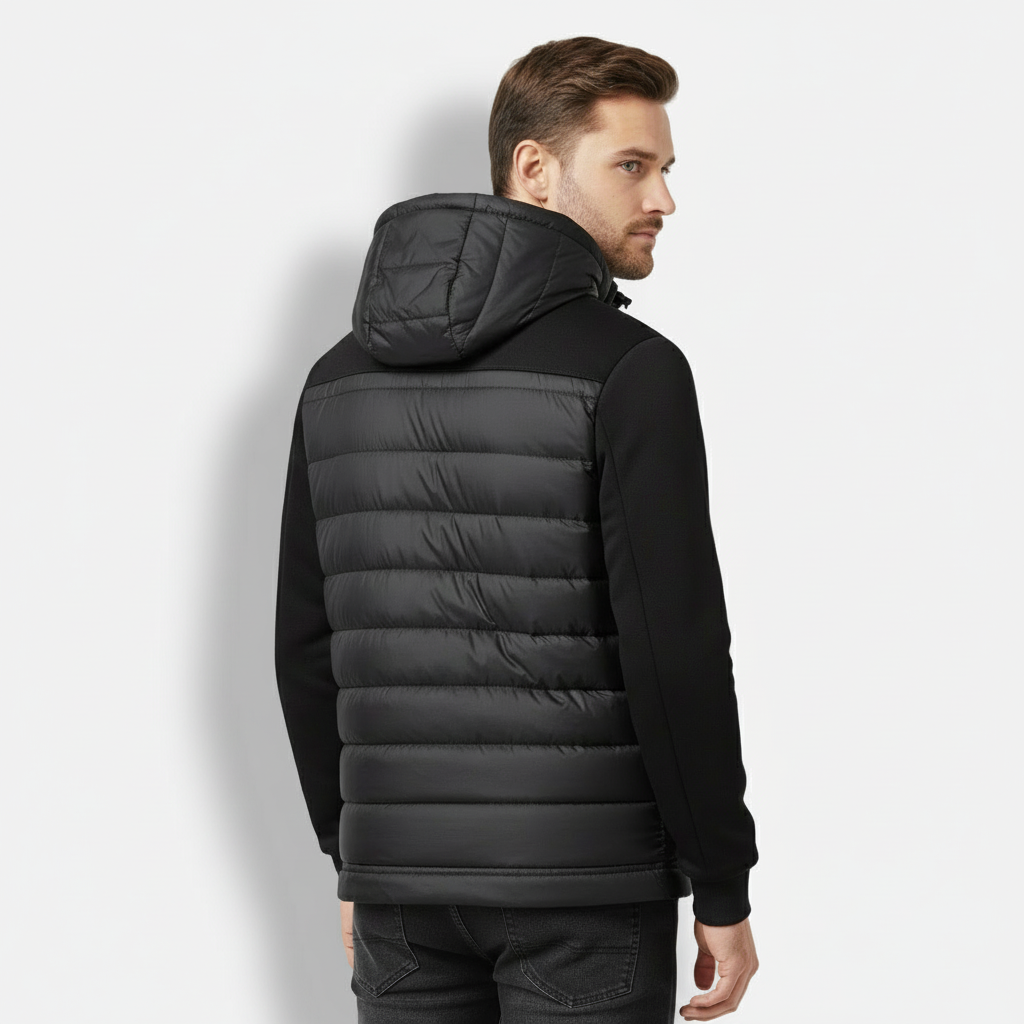 Quilted Hooded Jacket | Herren Steppjacke mit Kapuze, warm & leicht